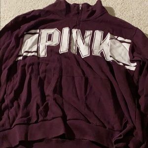 PINK quarter zip! maroon